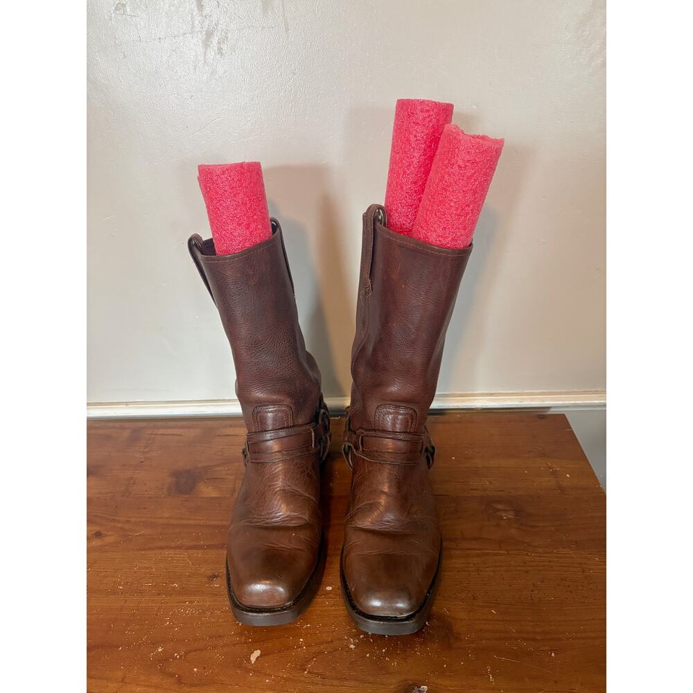 Frye Harness Boots Women’s 10B Brown Leather 12R CJ1052 Resoled & Reheeled - Picture 7 of 8